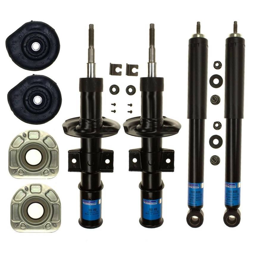 Volvo Suspension Strut and Shock Absorber Assembly Kit - Front and Rear (Without Self Leveling Suspension) 9173851 - Sachs 4019649KIT